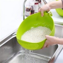 沥水篮淘米器洗米筛洗菜篮滤水盆加厚小号